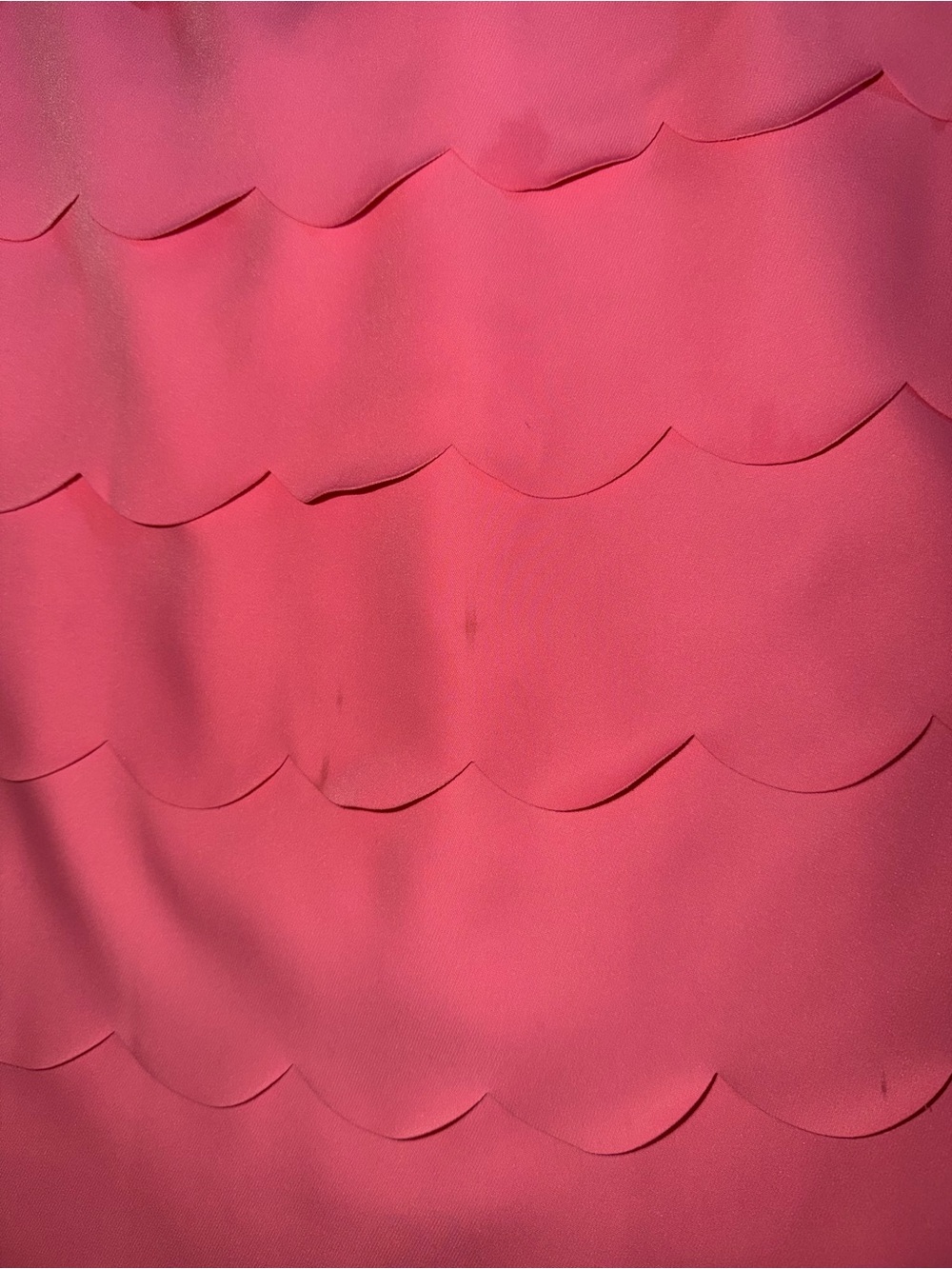 WHBM 00 Pink Scallop Tiered Sleeveless Dress - Picture 10 of 10